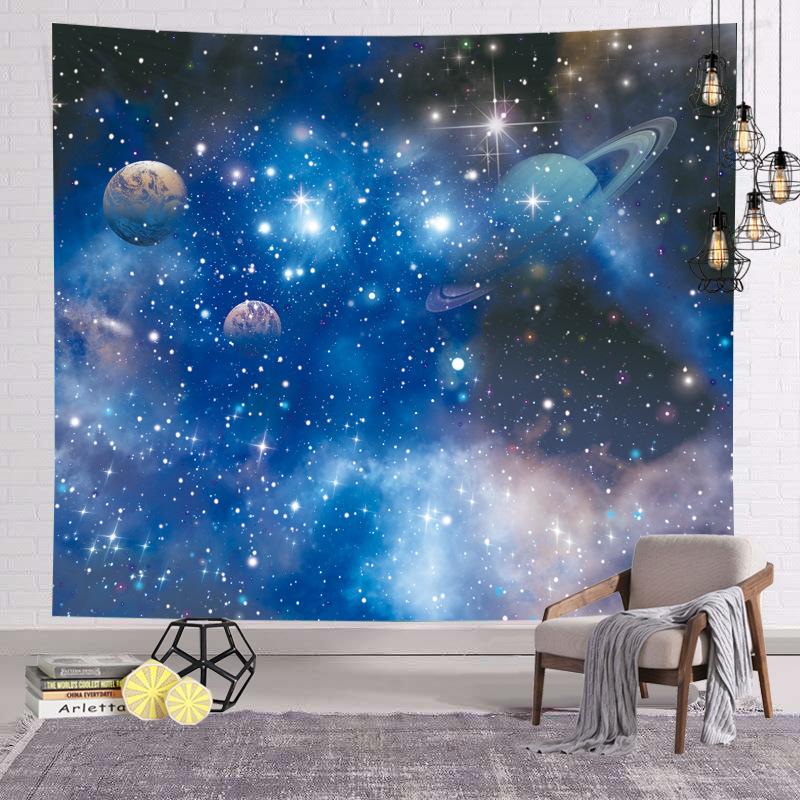 Nordic Starry Sky Background Hanging Cloth Dormitory Renovation Room Bedroom Tapestries