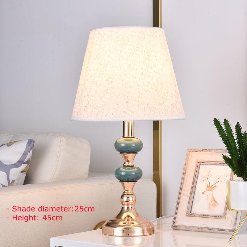 Modern art deco fabric crystal desk lights vintage Table Lamp for Reading bedside home living room