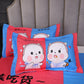 Two-pack Pillowcases for Couples Bedroom Pillowcases Thickened Brushed Cartoon Pillowcases Skin-friendly Soft Pillowcases