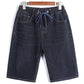 Summer Thin Plus Fat Plus Denim Shorts Men's Loose Jeans Large Size Straight Five-point Pants