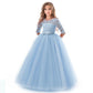 Princess Dress Western Style Flower Girl Puffy Yarn Children's Piano Costume Host, Girl Evening Dress Wedding Dress Little Girl
