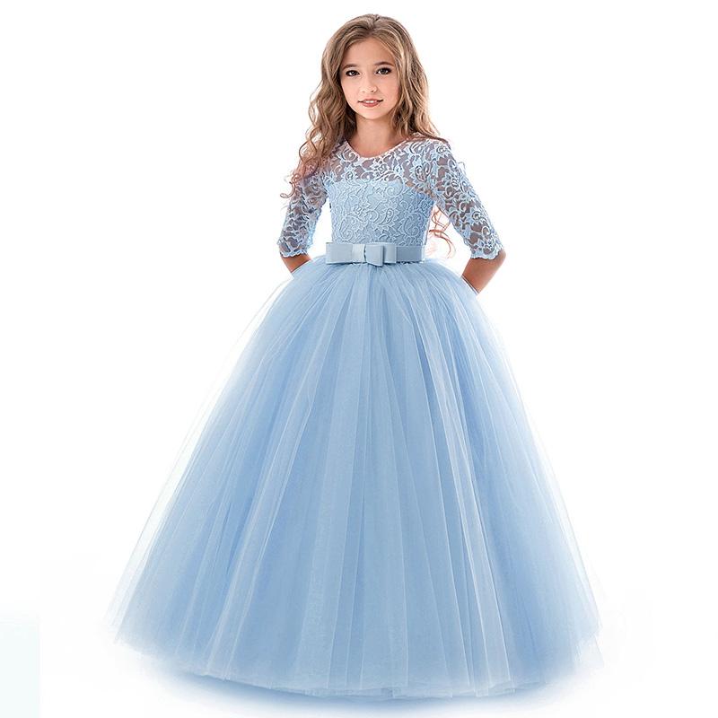 Princess Dress Western Style Flower Girl Puffy Yarn Children's Piano Costume Host, Girl Evening Dress Wedding Dress Little Girl