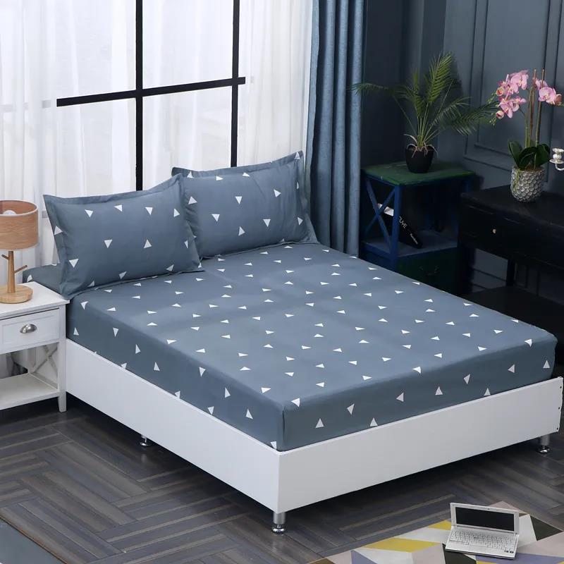 Mattress Cover Printed Non-slip Fit Sheet Queen Size Bed Mattress Cover Dust Cover