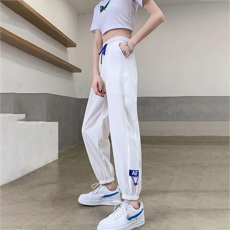 WTEMPO Casual  Active Pants Women Elastic Waist Joggers Sport Long Sweatpants Loose Casual Baggy Trousers