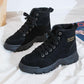 Martin Boots Women Plus Velvet Autumn and Winter High-top Shoes Ankle Boots Warm Thick Cotton Shoes