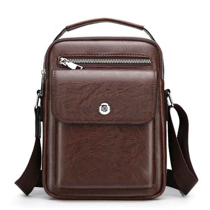 Leather Texture Men's Shoulder Bag Business Handbag Conference Bag Briefcase Backpack Messenger Bag