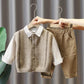 Three-piece Suit Boys and Girls Korean Sweater Vest Suit Spring and Autumn Loose Suit Shirt Trousers Sets Casual Suit