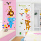 Lion elephant forest animal cartoon wall stickers children's room kindergarten decorative stickers