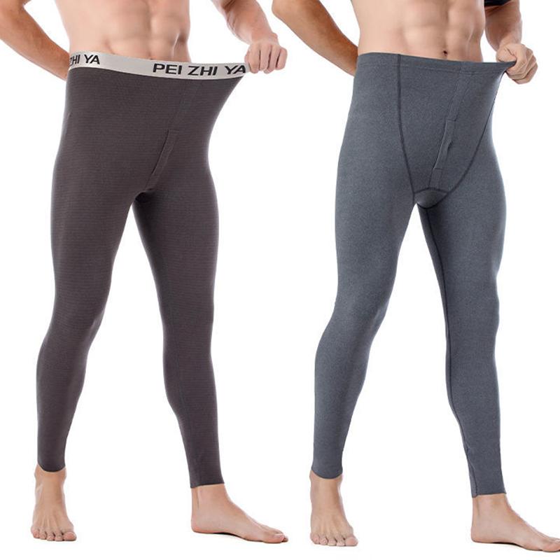 Men Winter Thermal Pants Male Autumn Tight Pants Thicken Windproof Comfortable Soft Lining High Elasticity Slim Wearable Versatile Spring Sweatpants