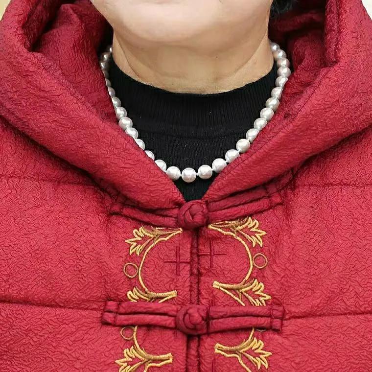 Mother's Winter Coat Thick Padded Jacket Mid-length Middle-aged and Elderly Large Size Cotton-padded Jacket Women's Down Padded Jacket