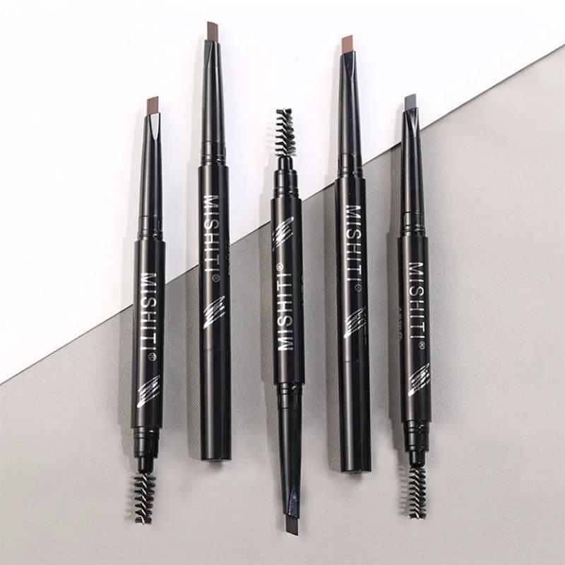 Multi-color Double-headed Eyebrow Pencil Novice with Waterproof and Sweat-proof Thin Head Long-lasting Non-smudge Natural Eyebrows