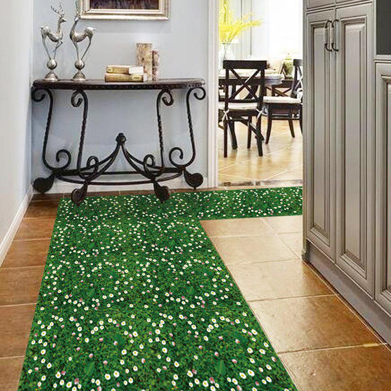 [Wall sticker] new design simulation green lawn flowers home decoration wall stickers living room fl