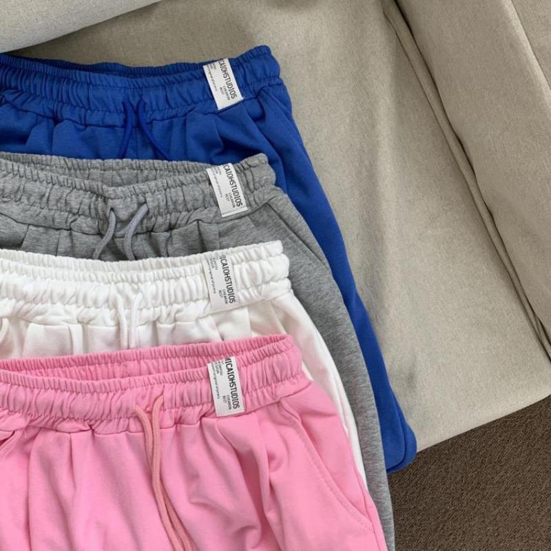 Summer Thin Straight Hole Casual Sports Pants Female Student Korean Version Loose and Thin Drape Mopping Trousers