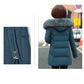 Middle-aged and Elderly Pure Color Simple Down Cotton Jacket Mid-length Spring and Autumn Women's Clothing