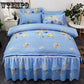 Bedspread Cotton Bed Skirt Bed Flat Fitted Sheet Bedding Bed Sets Queen King Size