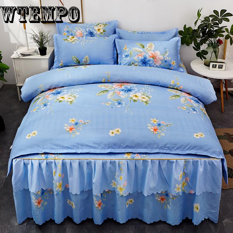 Bedspread Cotton Bed Skirt Bed Flat Fitted Sheet Bedding Bed Sets Queen King Size