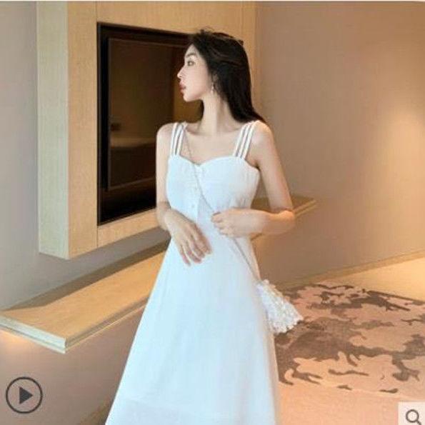 Summer Off-shoulder Suspender Dress Sexy  Slimming Long   Black Dress Women