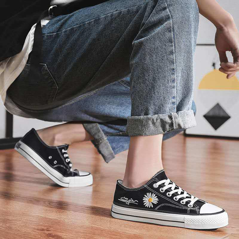 Fashion Men Canvas Shoes Trend Platform Shoes Comfortable Breathable High Quality Thick Bottom Vulcanized Shoes Men