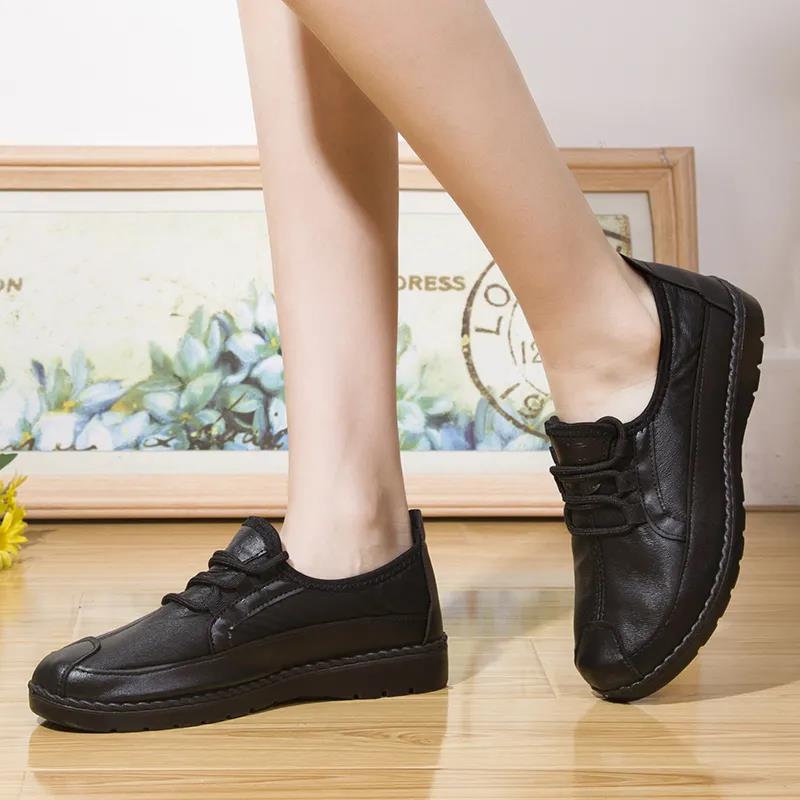 Soft-soled Comfortable Casual Non-slip Round-toe Flat-bottomed Women's Shoes Fleece Warm and Comfortable Cotton Shoes