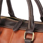 Business briefcase men retro large capacity zipper PU leather anti-theft waterproof wearable handbag