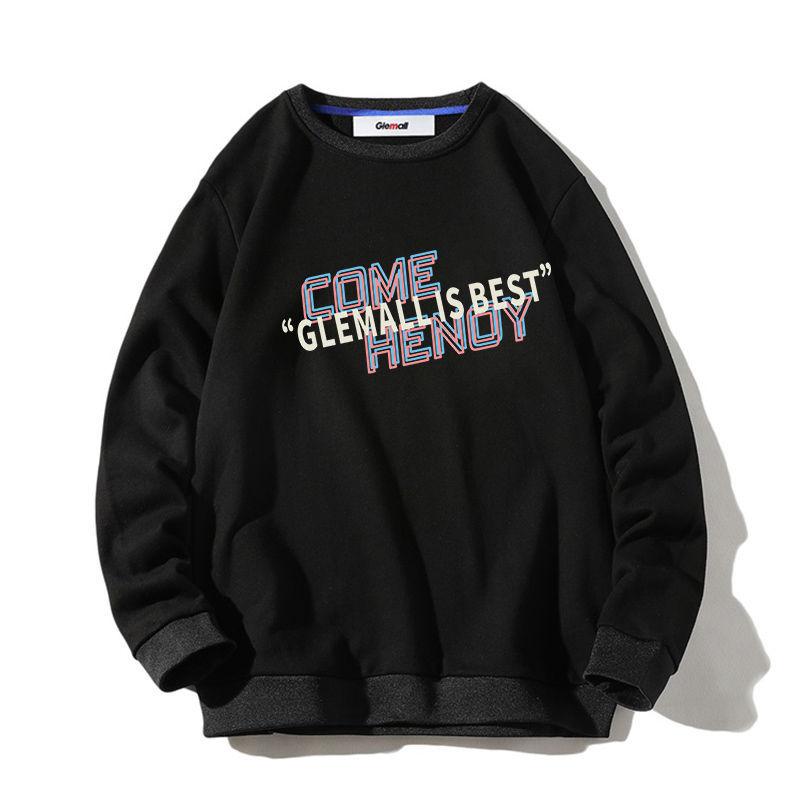 Men's Round Neck Sweater 2021 Autumn New Print Casual Pullover
