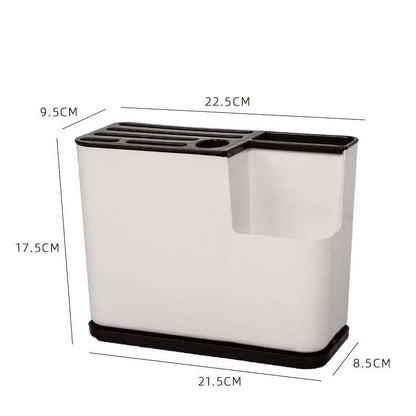Kitchen Knife Holder Home Spoon Tool Multi-function Drain Storage Box Plastic Tool Holder