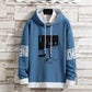 Sports Suits Men's Spring and Autumn Solid Color Korean Version Casual All-match Trend Hooded Sweater Leggings Trousers Two-piece Set