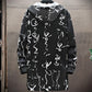 Chinese Calligraphy Print Jacket Men Hooded Windbreaker Spring Casual Loose Coat Soft Comfortable Top Long