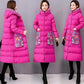 Women's Down Padded Jacket Mid-length Winter Warmth Thick Padded Coat Was Thin Over The Knee Coat