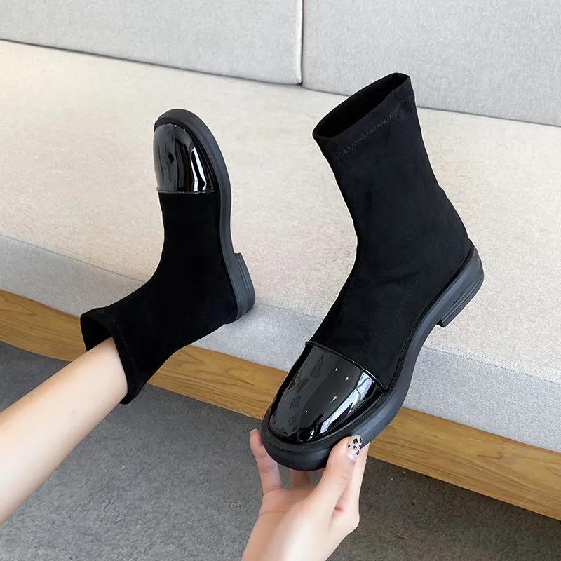 Martin Boots Female British Style Black Fashion Ankle Boots Breathable All-match Ankle Boots