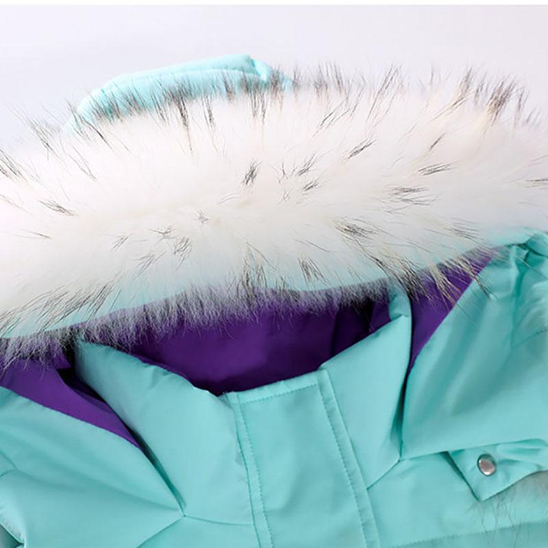 Girls Mid-length Warm Down Jacket Korean Version of Thick and Velvet Windproof Winter Jacket