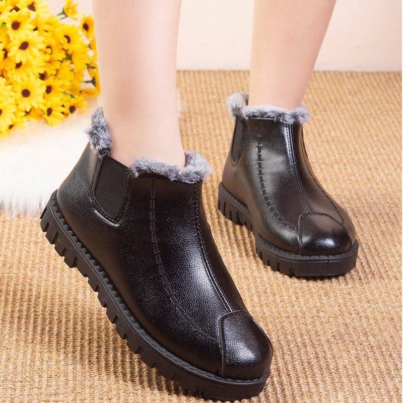 Women's Winter Cotton Shoes  Fleece Warm Cloth Shoes Thickened Non-slip High-top Cotton Boots