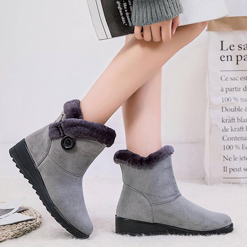 Boots Women Snow Boots Warm Short Fur Plush Winter Ankle Boot Platform Ladies Shoes Female
