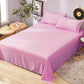 Bedding Solid Color Three-piece Set One-piece Bed Sheet Two Pillowcases Single Double Bed Cotton Cloth Breathable and Mechanically Washable