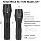Portable LED Flashlight Multifunction Torch Zoomable 5-Mode Waterproof+18650 Battery+Charger+Kit
