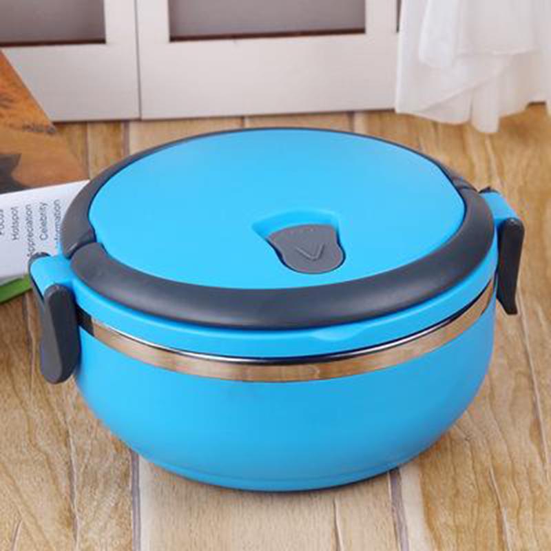 Thermal Insulated Lunch Box Picnic Storage Mess Tin Food Picnic Container Stainless Steel Single-layer