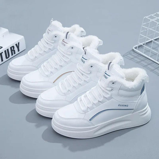 High-top Cotton Shoes Women Plus Velvet Warm Winter Shoes Snow Boots Shoes Waterproof Non-slip Shoes Casual Shoes