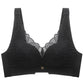 Upper Thin Lower Thick Cup No Steel Ring Gather Side Natural Support Adjustable Soft Skin-friendly Non-marking Pull Cotton Breathable Lace Sexy Bra