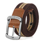 Striped Contrast Military Training Punk Unisex Belt