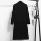 Small Suit Jacket Women's Mid-length Spring and Autumn Women's Temperament Slim Black Suit Long