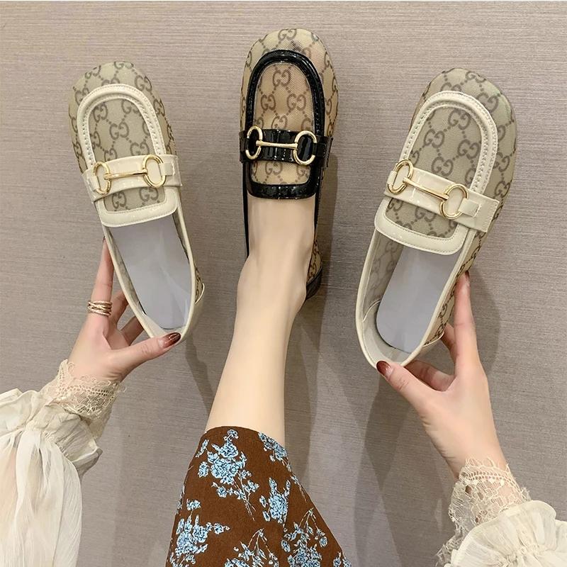 Women's Soft Sole Mesh Casual Shoes Single Shoes Breathable Mesh Shoes Summer Pedal Sandals Comfortable Boat Shoes Women's Shoes Home Mother Shoes