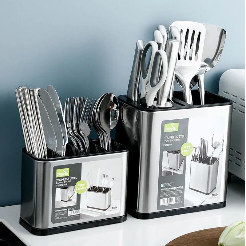 Stainless Steel Tool Holder Kitchen Supplies Household Tool Storage Multi-function Knife Shelf