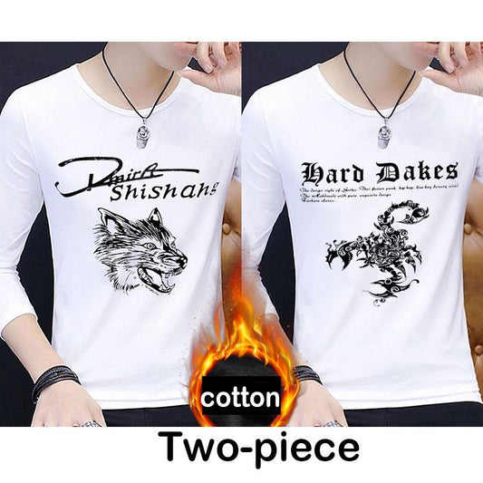Autumn and winter warm sweater trend wild clothing shirt men T shirt long sleeve T shirt men