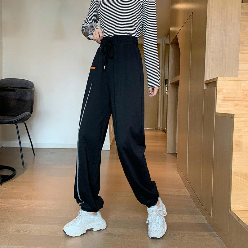 Women's Spring Summer and Autumn New Nine-point Leisure All-match Sports Harlan Pants Female Students Korean Version of Loose