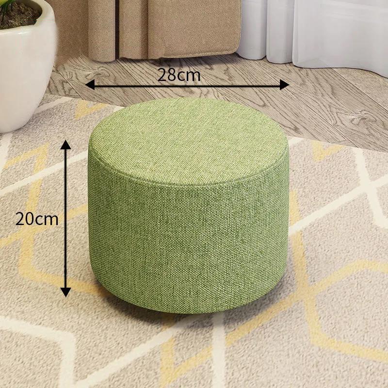 Household Solid Wood Chairs Children Stools Shoe-changing Seats Sofa Stools Short Round Wooden Bench