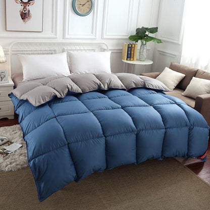 Winter White Goose Down Duvet Thickened Warmth Double Quilt Single Dormitory Quilt Large Soft and Comfortable Duvet