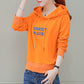 Hooded Short Cotton Sweater Spring and Autumn Pullover Loose Coat Fashionable Casual Blouse