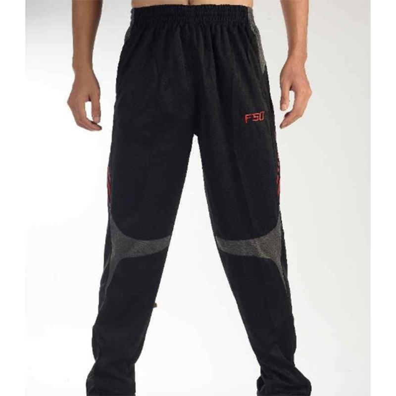 Casual Cycling Pants Men's Training Football Trousers Training Pants Leg Tight Zipper Pants Track and Field Black Sports Pants