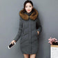 Winter Genuine Down Jacket Women's Mid-length Fashion Slimming Thick White Duck Down Coat
