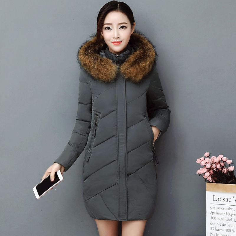 Winter Genuine Down Jacket Women's Mid-length Fashion Slimming Thick White Duck Down Coat